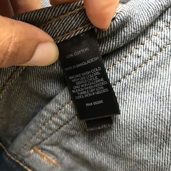 Express Indigo Blue Denim Jean Sleeveless Trucker Vest Pockets NWOT XS - Picture 9 of 10